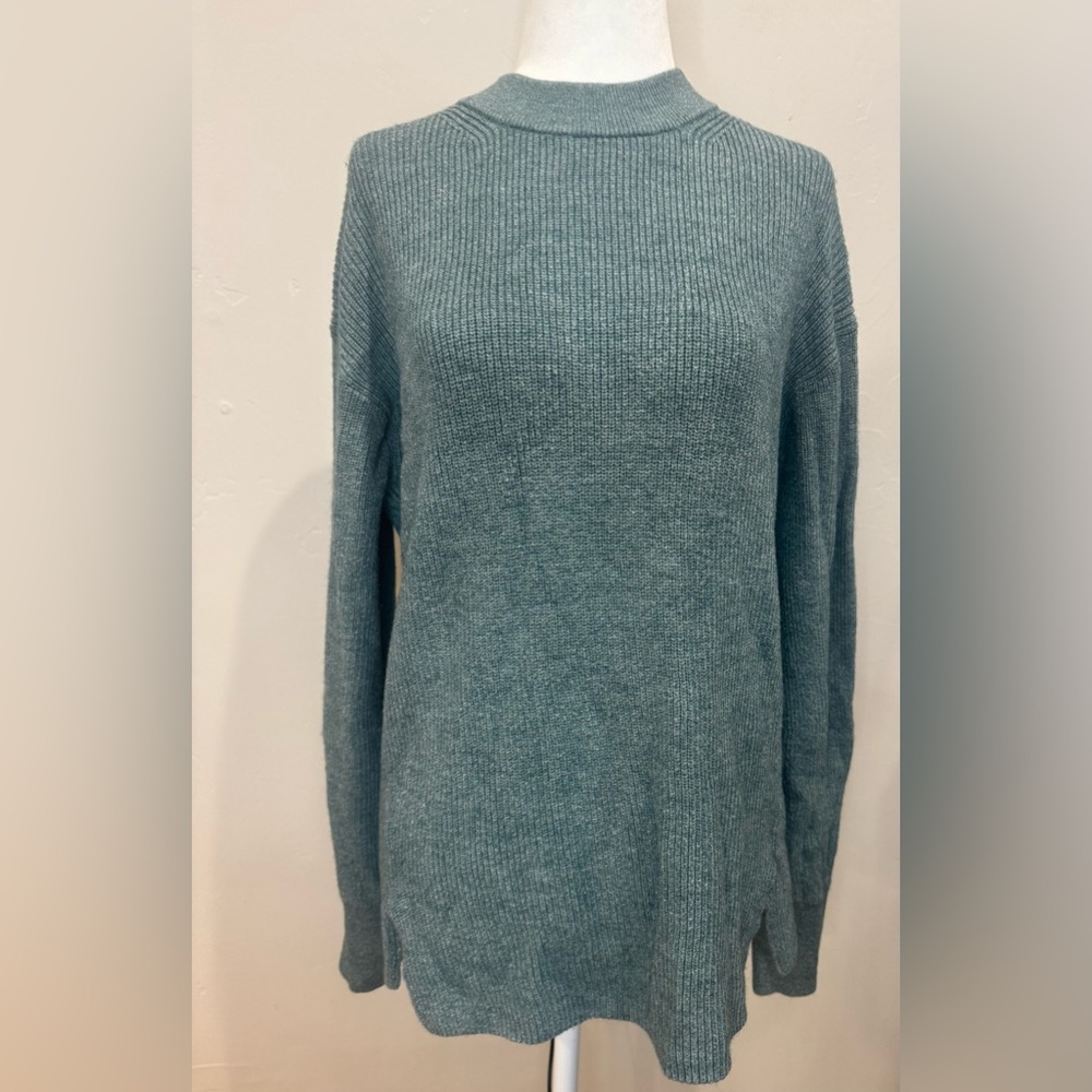 Lululemon Merino Wool-Blend Ribbed Crewneck Sweater Heathered Tidewater Teal